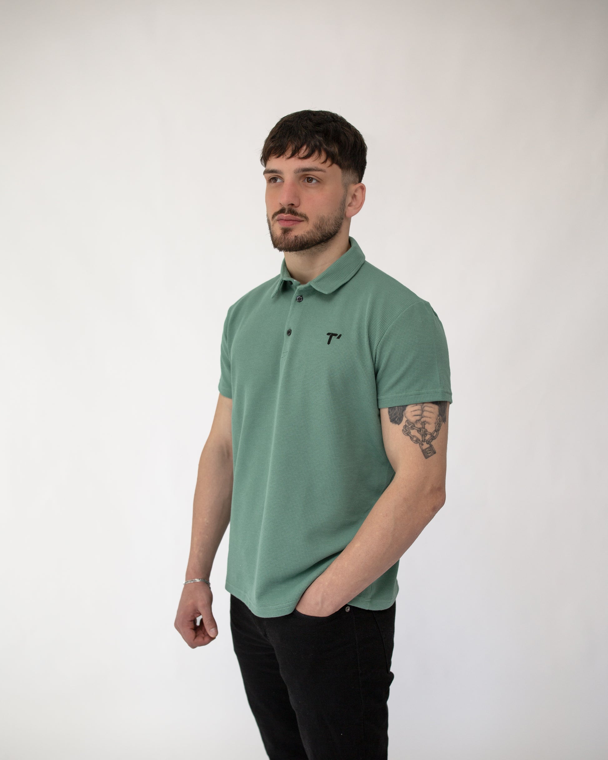 T’omves Yosun Yeşil Polo Yaka T-Shirt