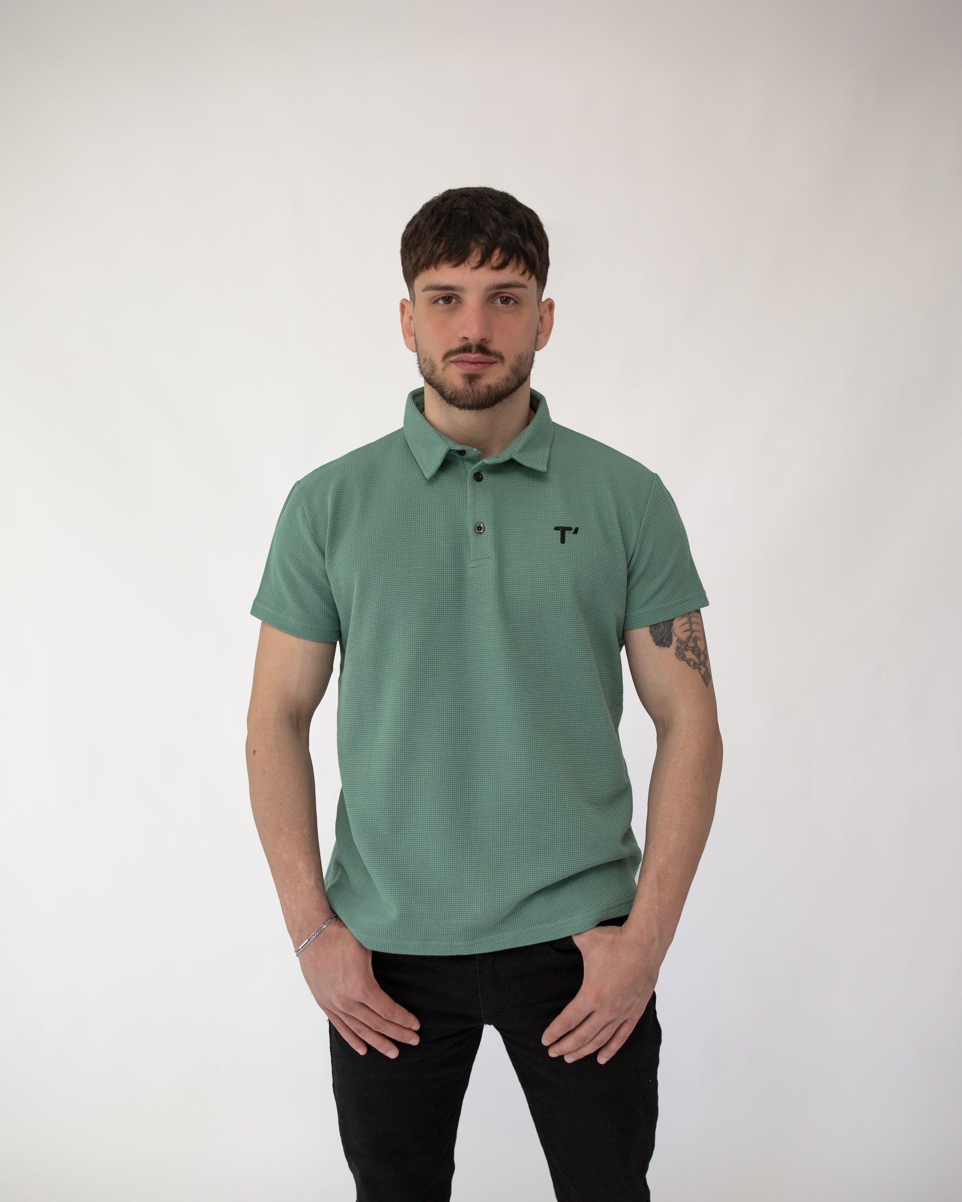 T’omves Yosun Yeşil Polo Yaka T-Shirt