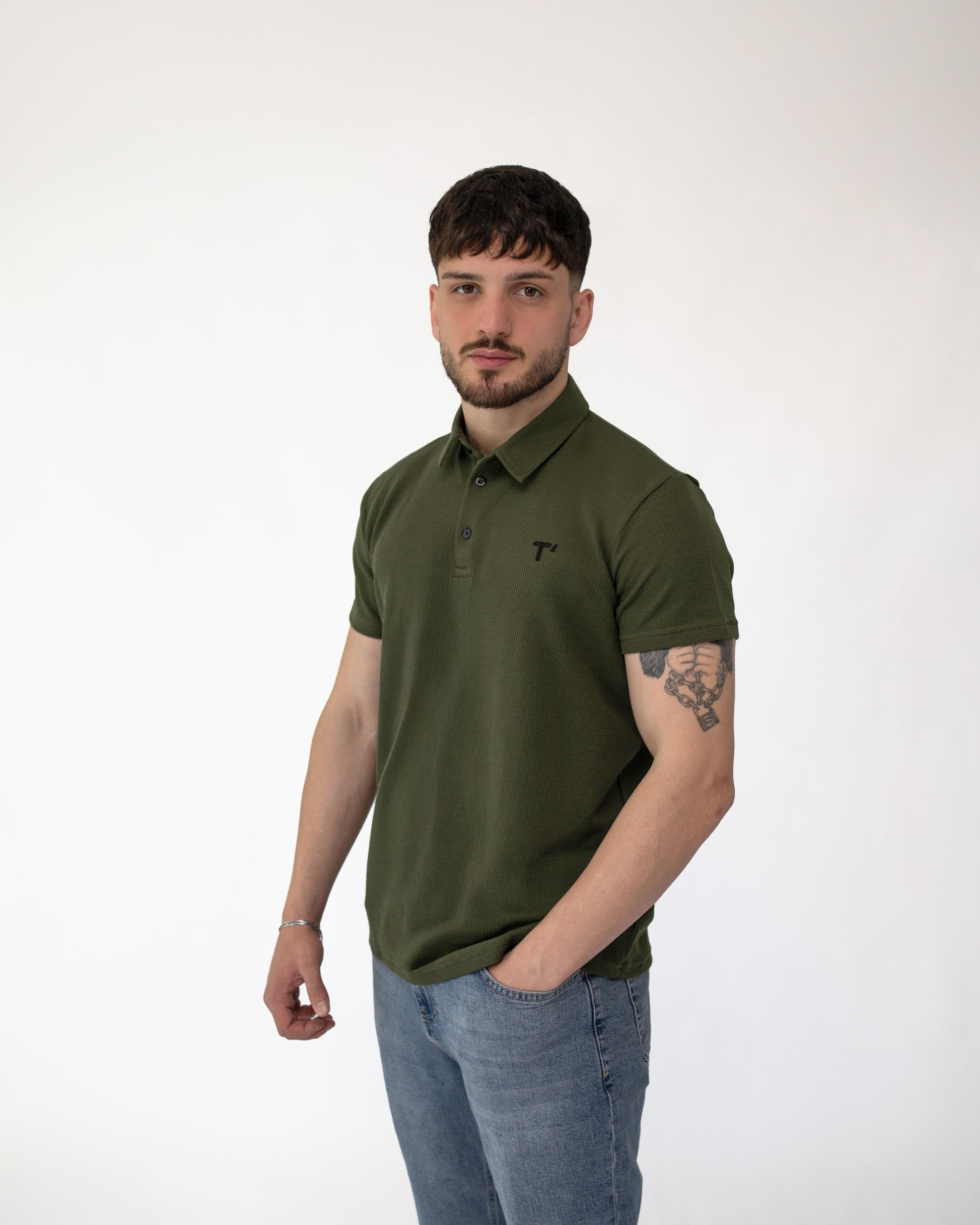 T’omves Haki Yeşil Polo Yaka T-Shirt
