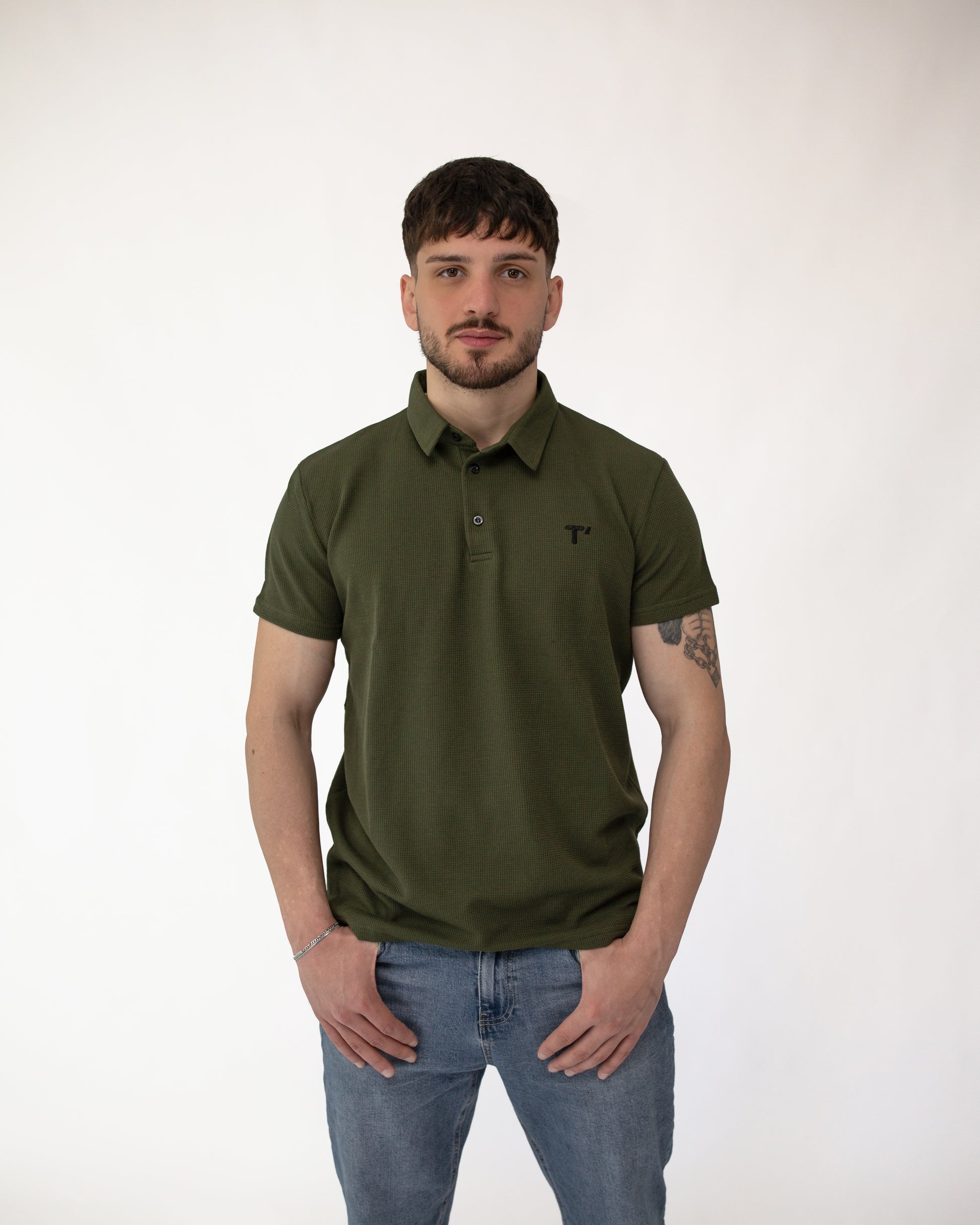 T’omves Haki Yeşil Polo Yaka T-Shirt