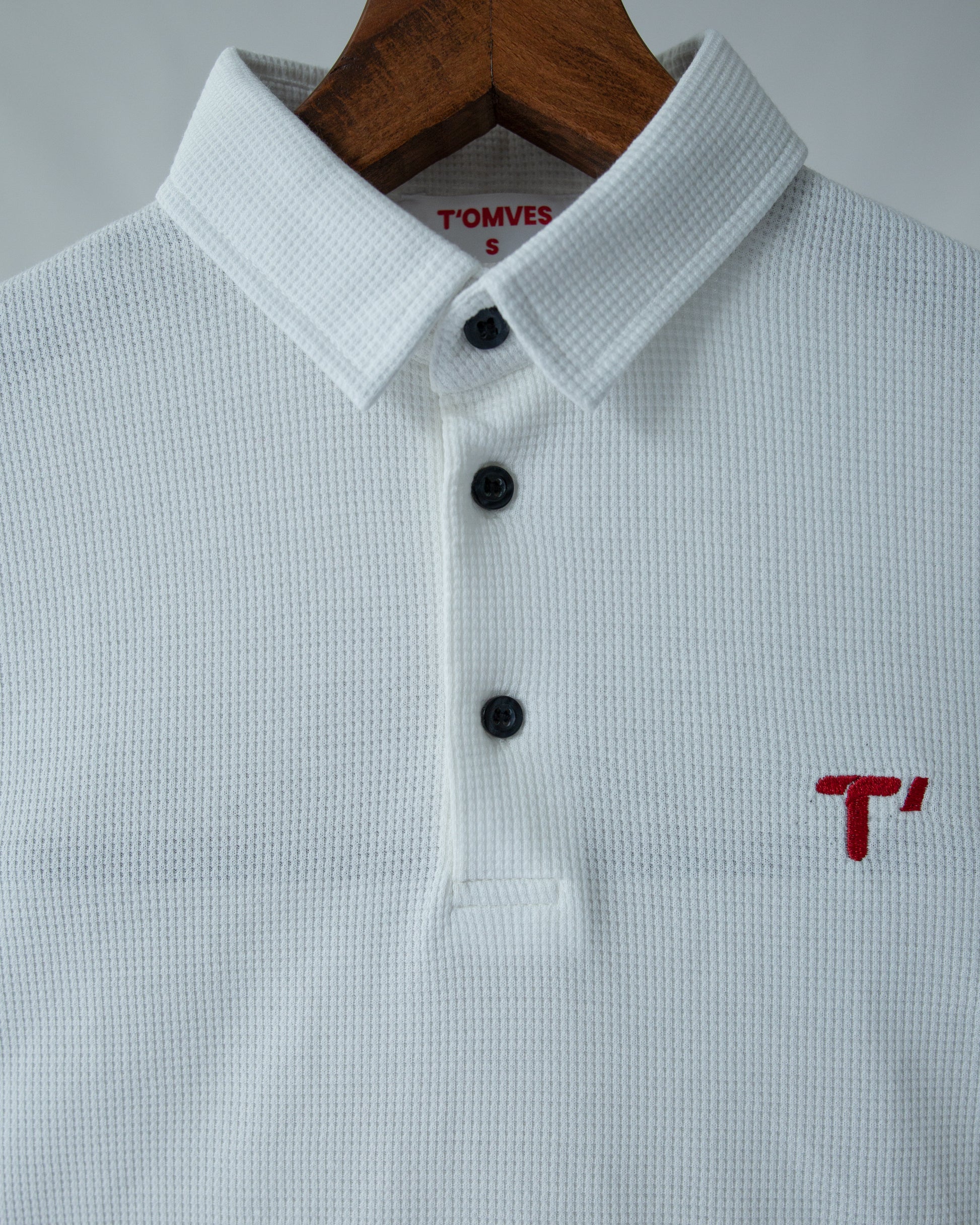 T’omves Beyaz Polo Yaka T-Shirt