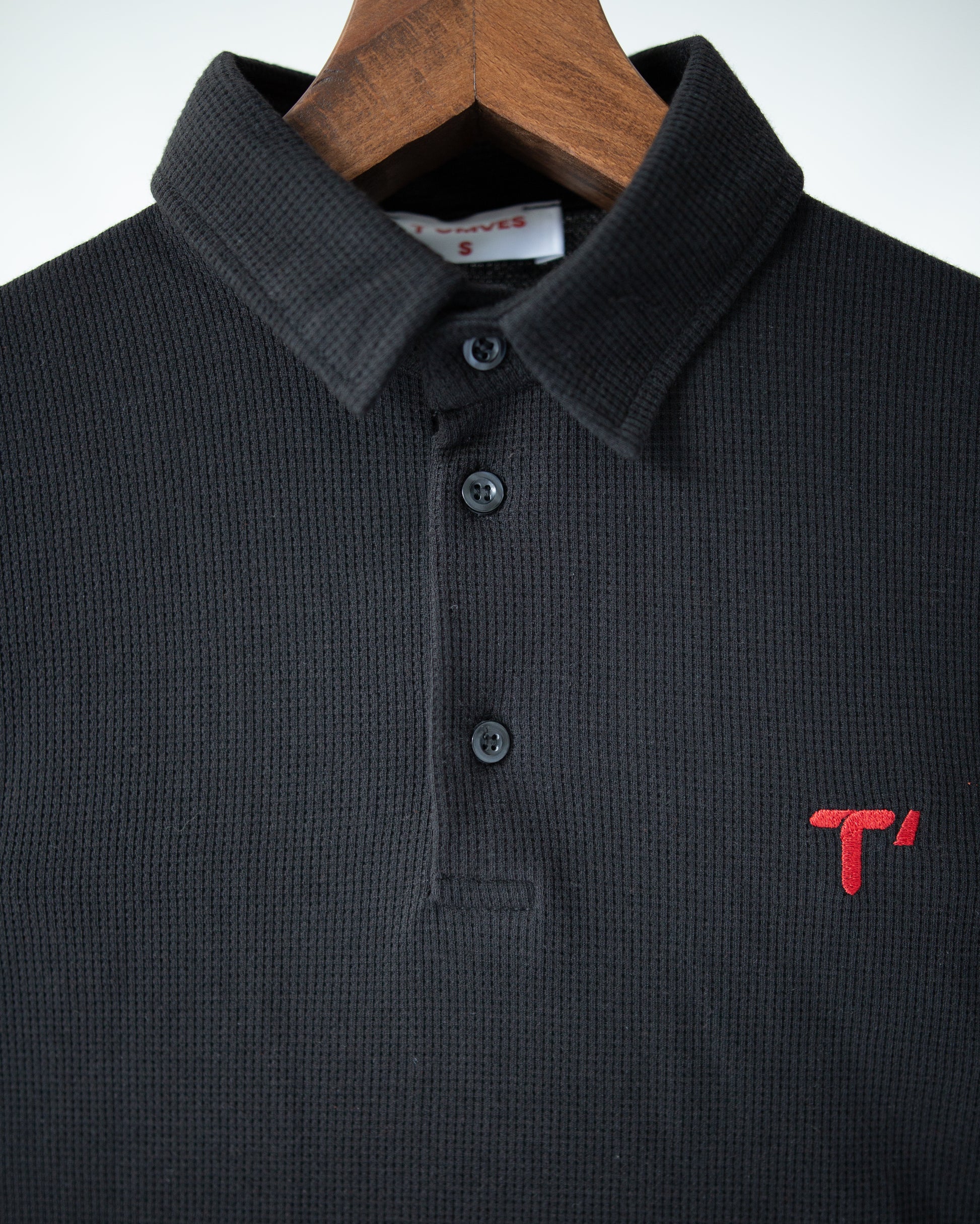 T’omves Siyah Polo Yaka T-Shirt